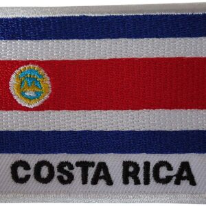 Costa Rica Flag Patch Iron Sew On Clothes Embroidered Badge Embroidery